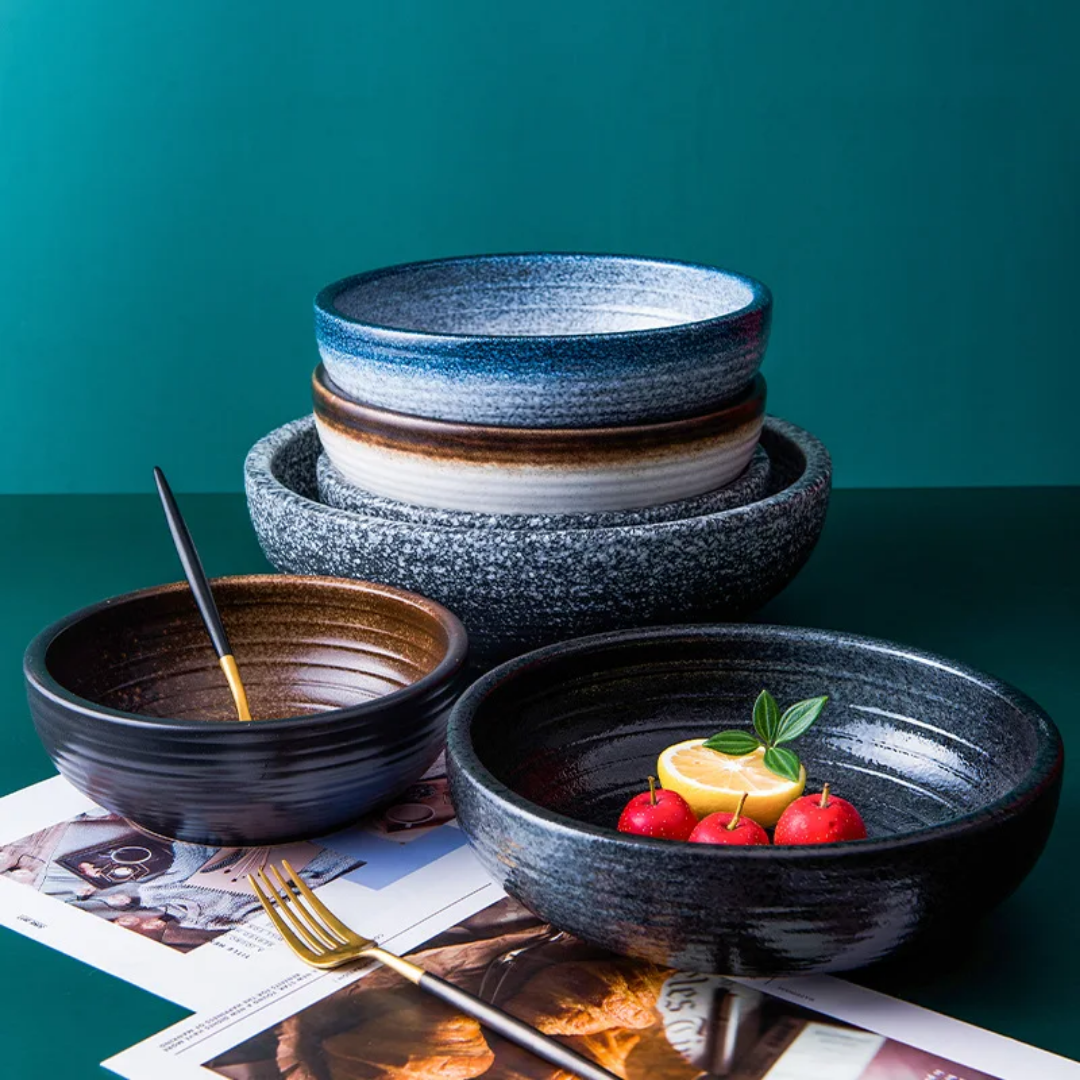 CERAMIC JAPANESE SERVING BOWL