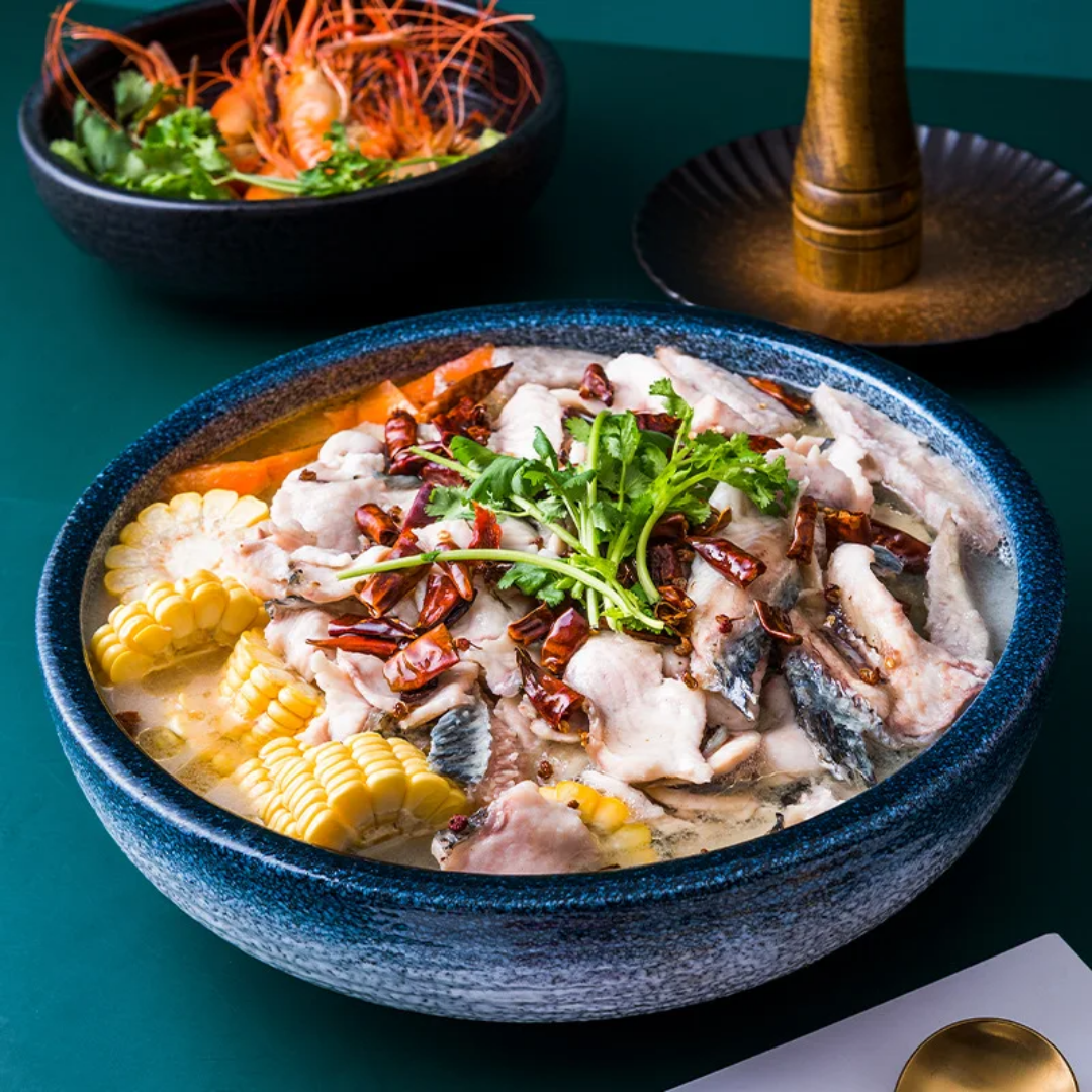 CERAMIC JAPANESE SERVING BOWL