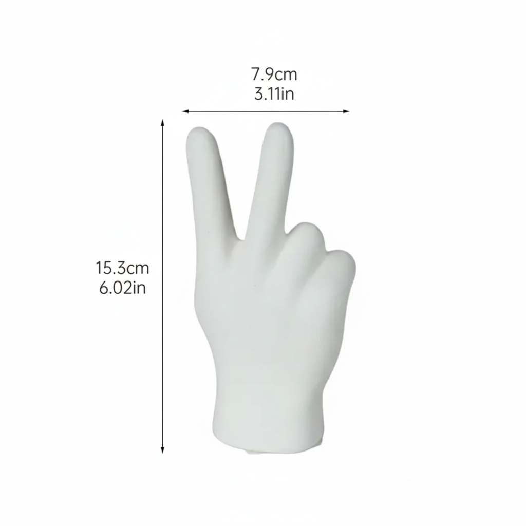 CERAMIC PEACE FIGURE 15*8 CM