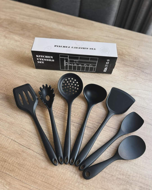 Silicone cooking utensil set of 7