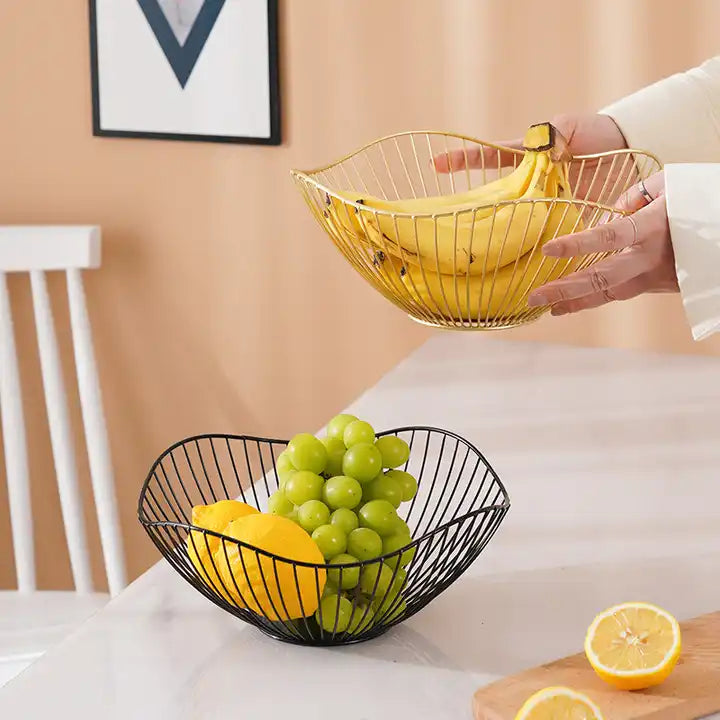 BLACK FRUIT STORAGE BASKET