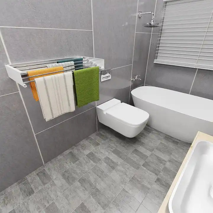 INVISIBLE WALL MOUNTED DRYING RACK 80 CM