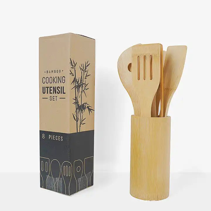 BAMBOO COOKING UTENSIL SET OF 8