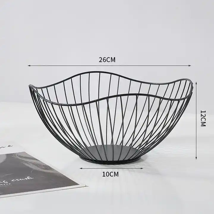 BLACK FRUIT STORAGE BASKET