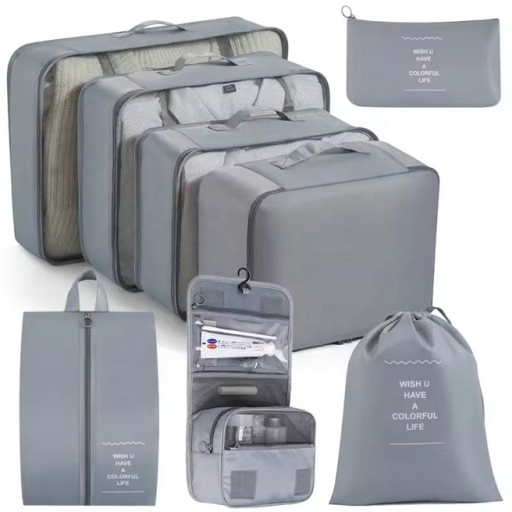 LUGGAGE TRAVEL ORGANIZER SET of 8 pcs