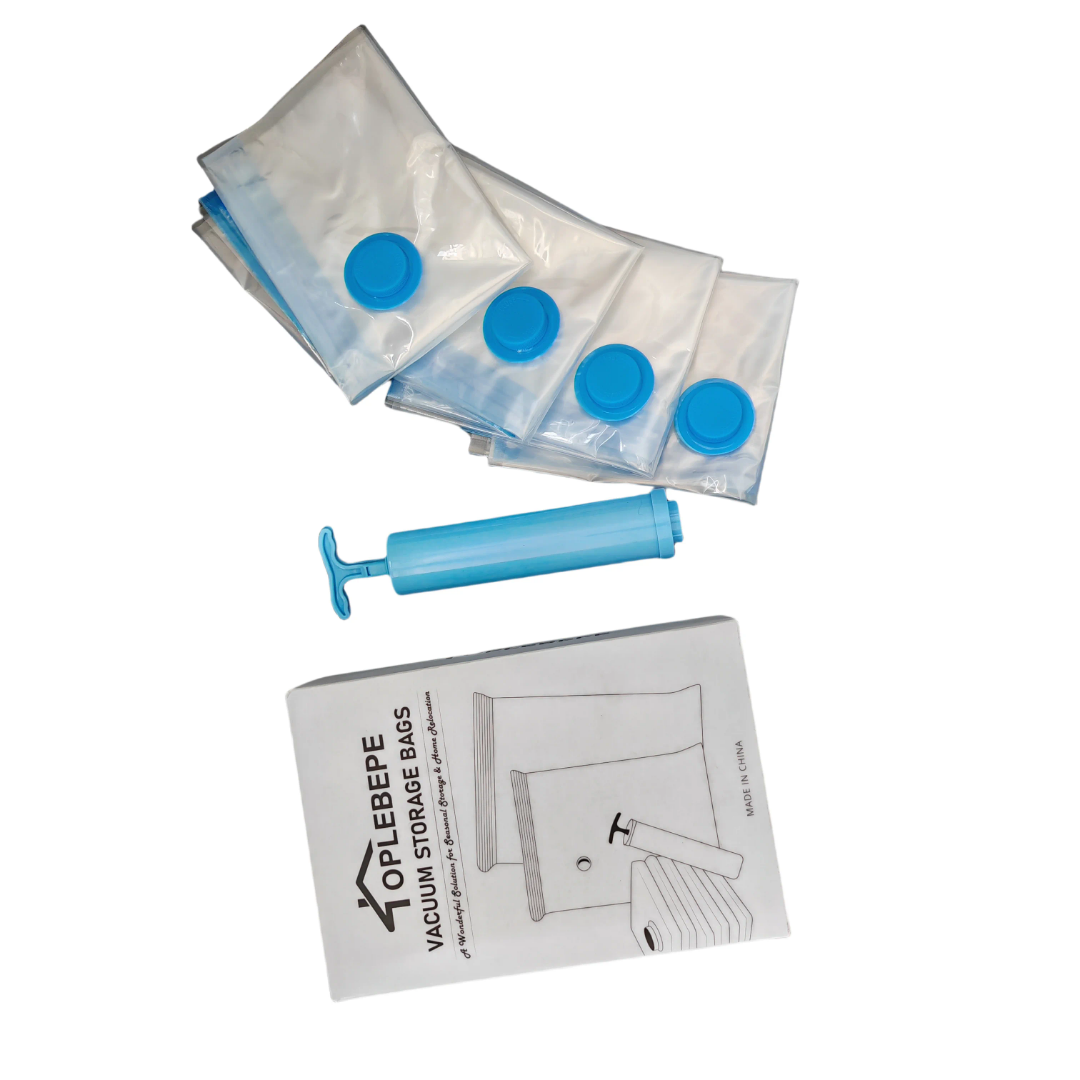 VACCUUM STORAGE BAGS SET OF 12 PCS WITH HAND PUMP
