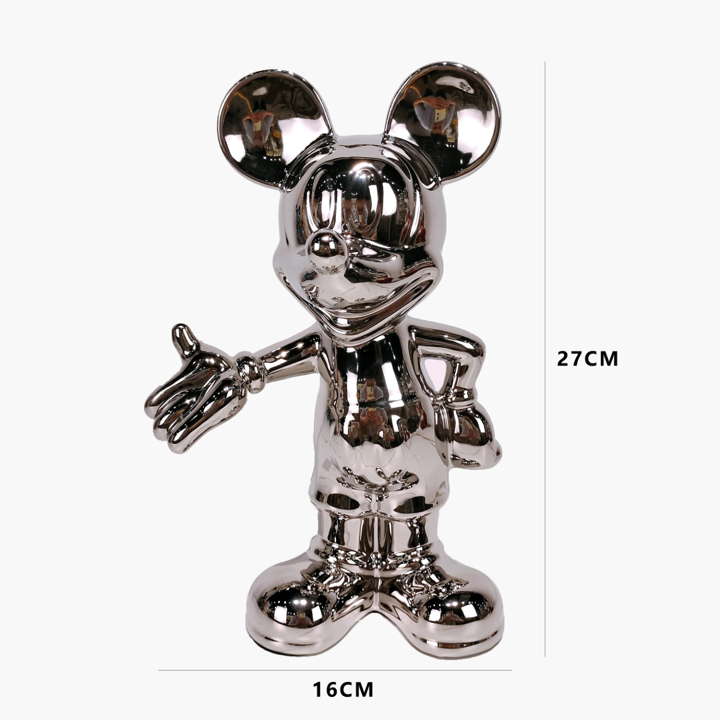 MICKEY MOUSE CHROME CERAMIC ORNAMENT