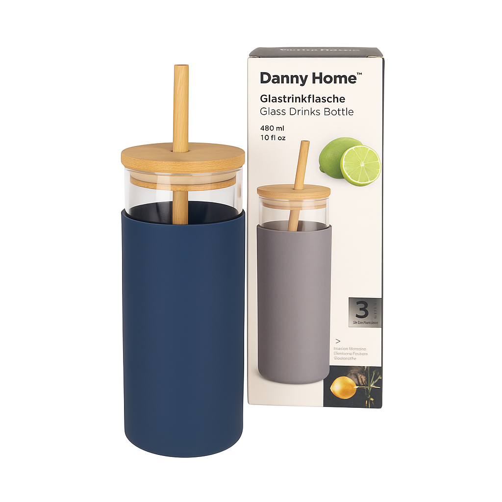DANNY HOME GLASS DRINK BOTTLE