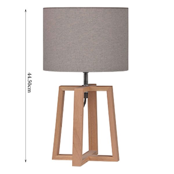 DANNY HOME GREY WOODEN TABLE LAMP
