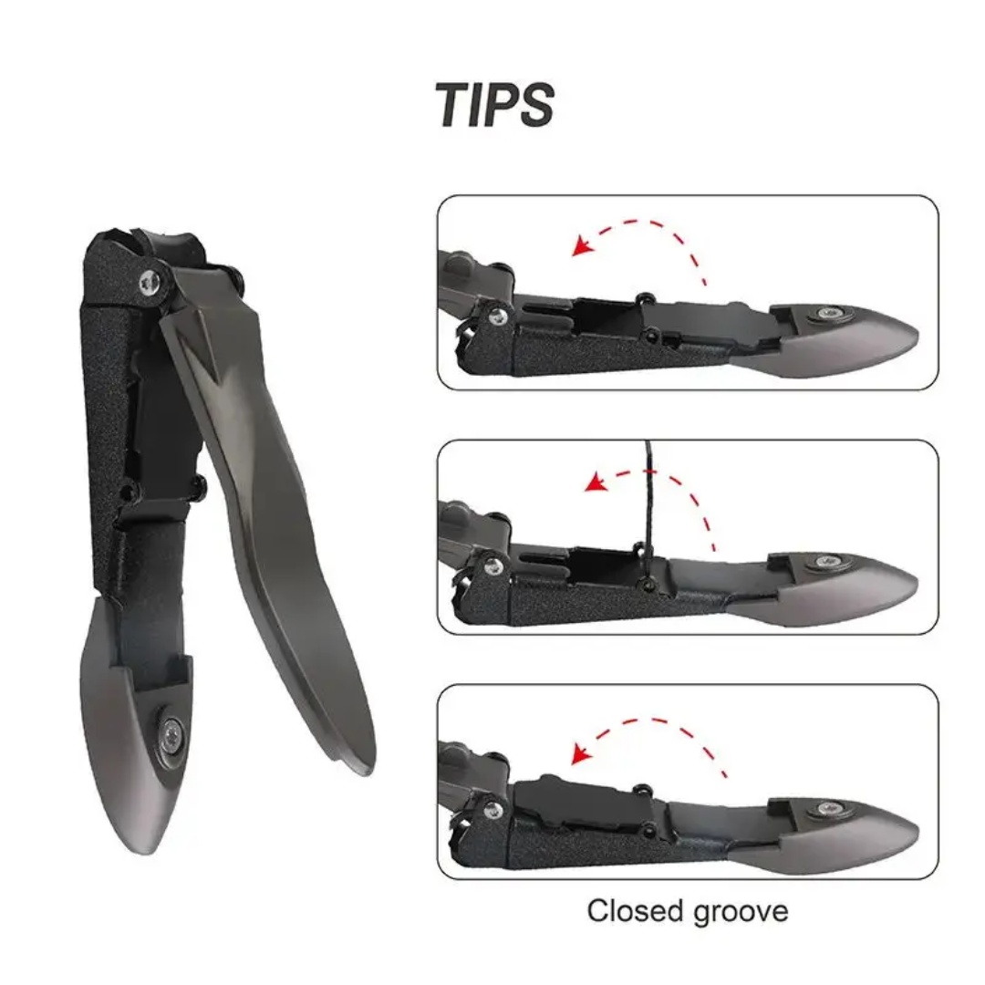 STAINLESS STEEL NAIL CLIPPER WITH NAIL STORAGE