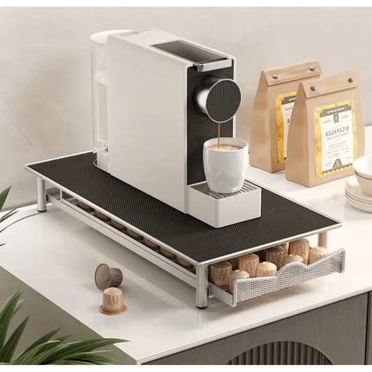 Coffee capsules organizer, 40 capsules with non flip mat