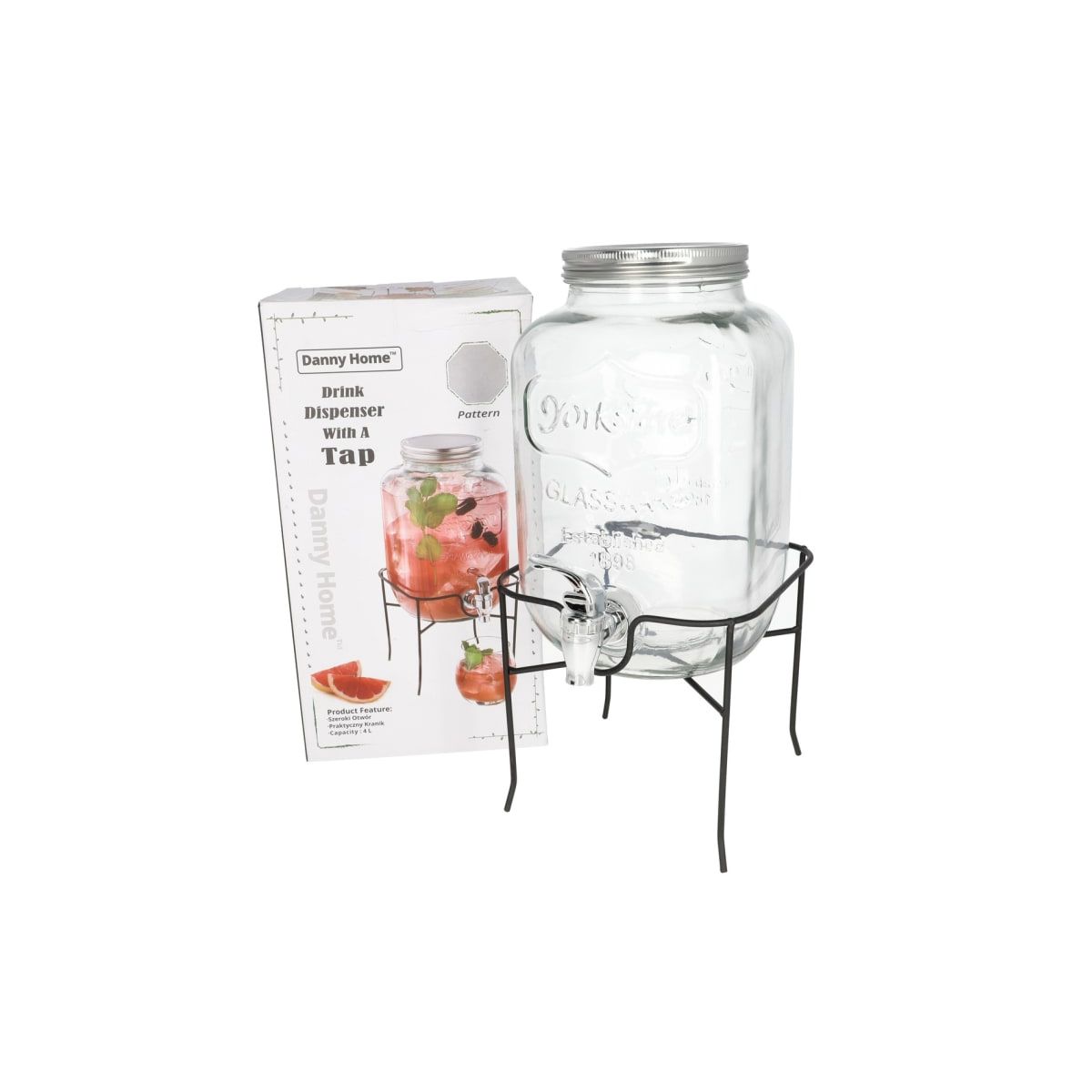 DANNY HOME BEVERAGE DISPENSER WITH TAP AND STAND