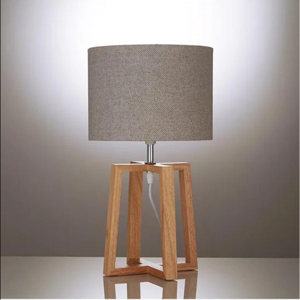 DANNY HOME GREY WOODEN TABLE LAMP