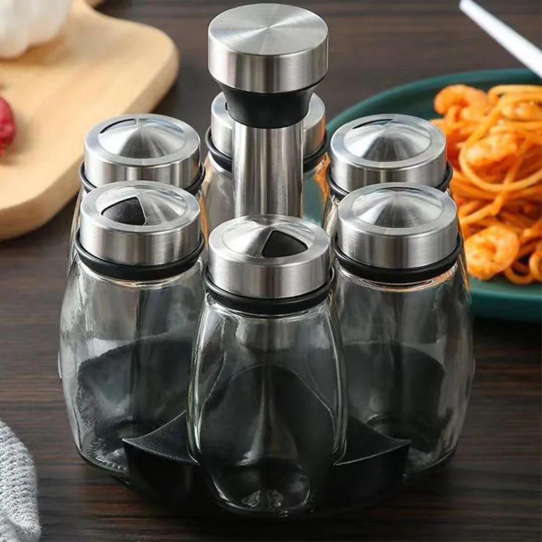 ROTATING SEASONING JARS SET