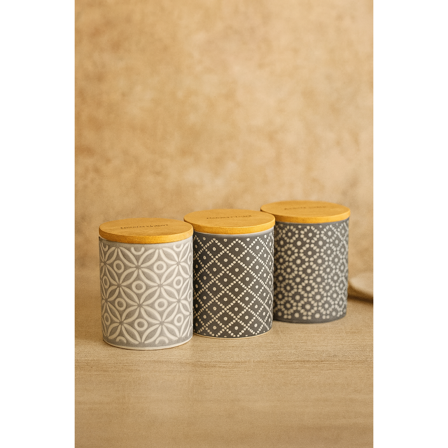 DANNY HOME SET OF 3 CERAMIC STORAGE JARS