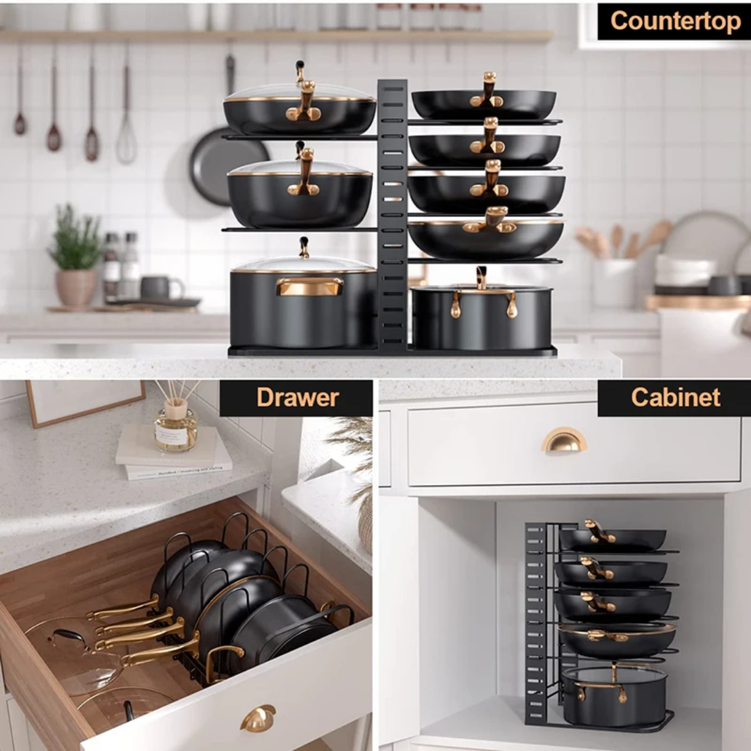 8 TIER KITCHEN COOKWARE ORGANIZERS
