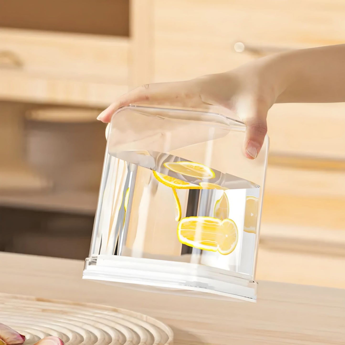 Airtight Acrylic Food Container with Rotating Lid Set of 5 pcs