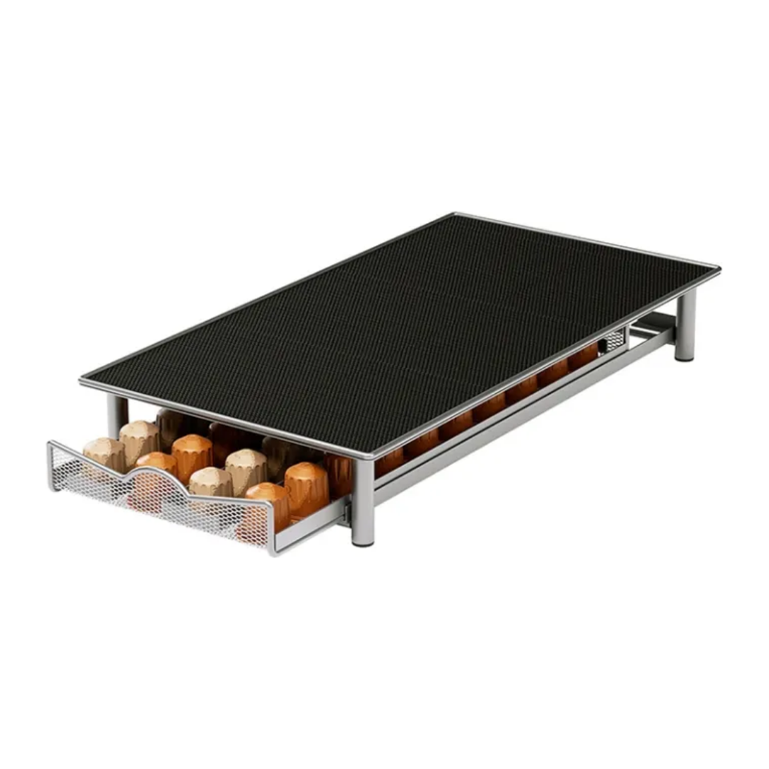 Coffee capsules organizer, 40 capsules with non flip mat