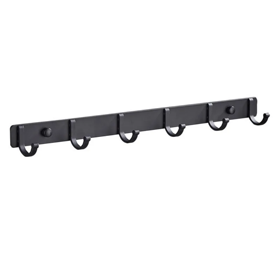 STAINLESS STEEL WALL 6 HOOKS WITH GLUE