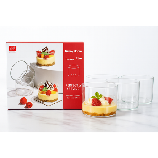 DANNY HOME DESSERT GLASS CUPS 4 PCS 200 ML
