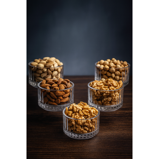GLASS ROUND BOWL SET OF 6 PCS