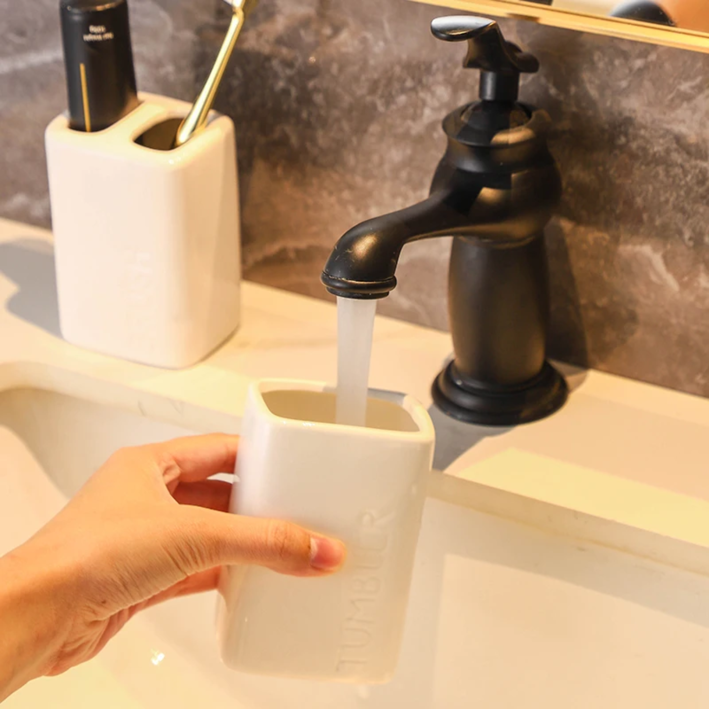 CERAMIC SOAP DISPENSER SET OF 5 PCS WHITE