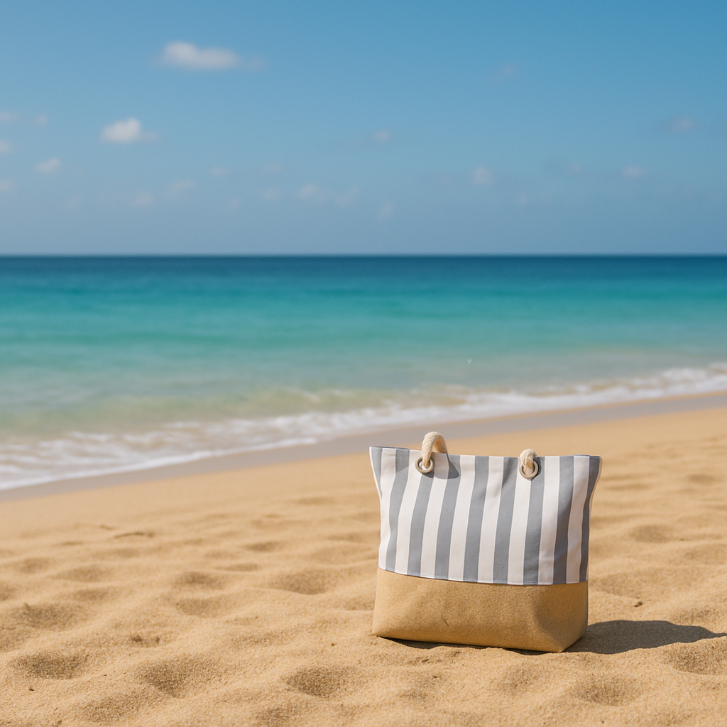 CANVAS BEACH BAG