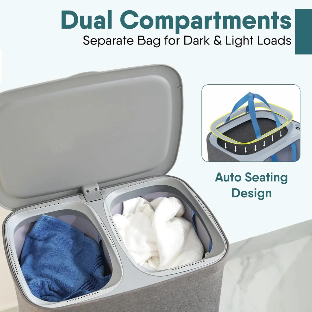 DOUBLE LAUNDRY BASKET 90 LITERS