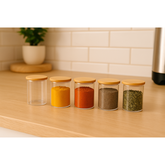 120 ML GLASS JAR WITH BAMBOO LID