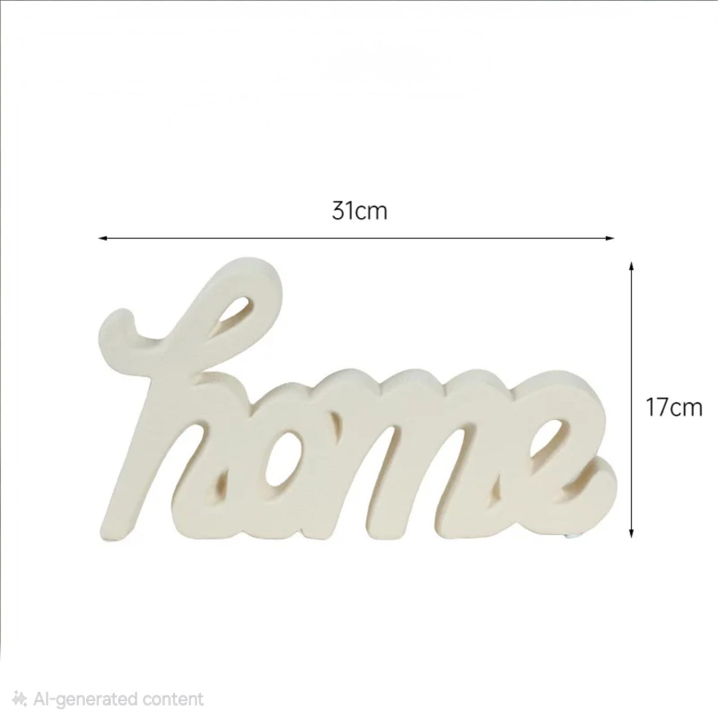 HOME CERAMIC FIGURE 31×4×17 cm WHITE