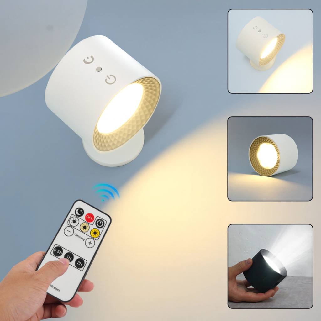 RECHARGEABLE MAGNETIC WALL LAMP WITH REMOTE CONTROL