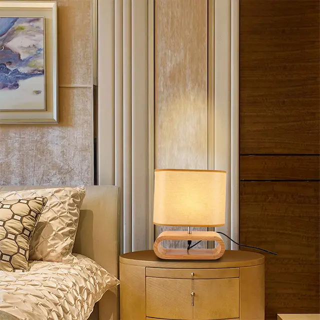 Beige Bedside Lamp