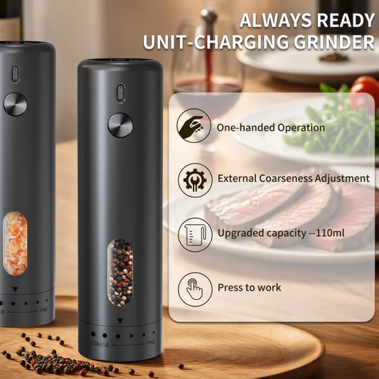 RECHARGEABLE SALT AND PEPPER GRINDER