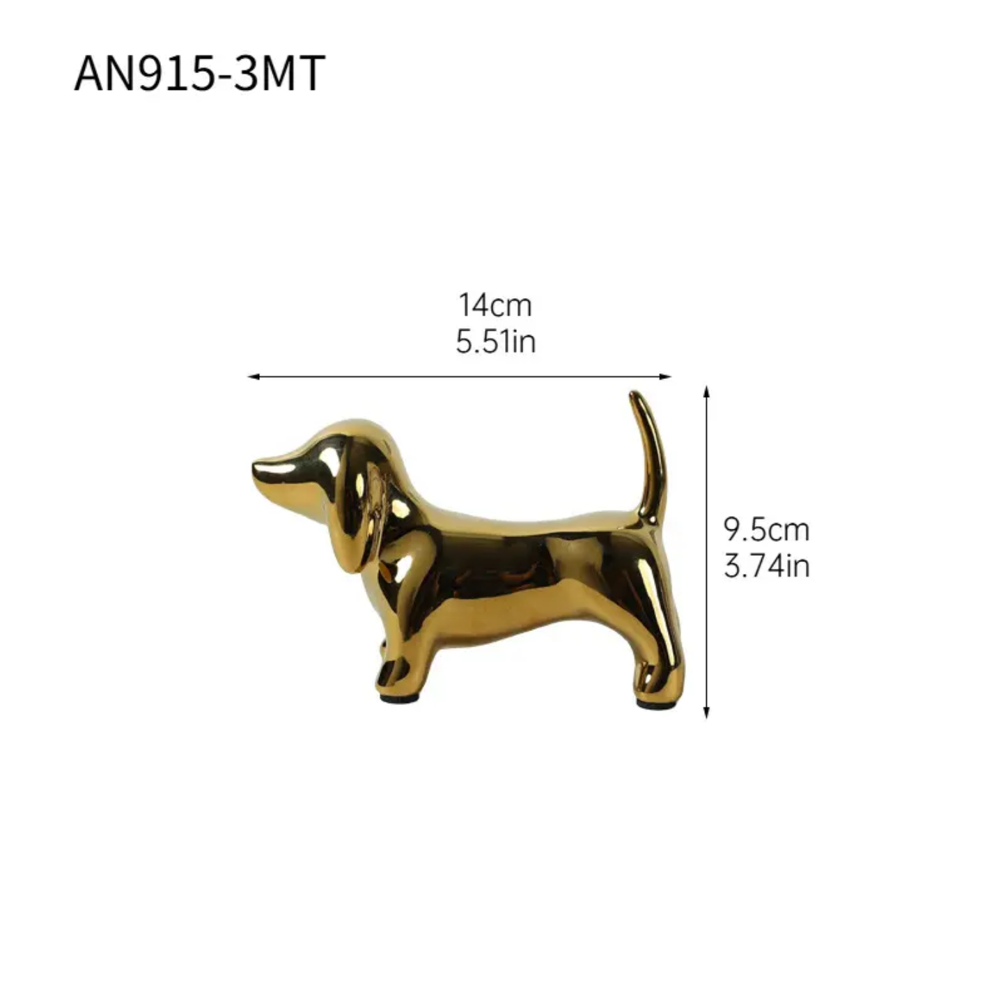 CERAMIC  DOG FIGURE 14*9.5 cm