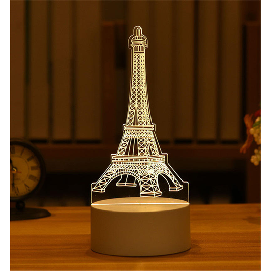 TOUR EIFFEL 3D VISUALIZATION ACRYLIC Night LIGHT