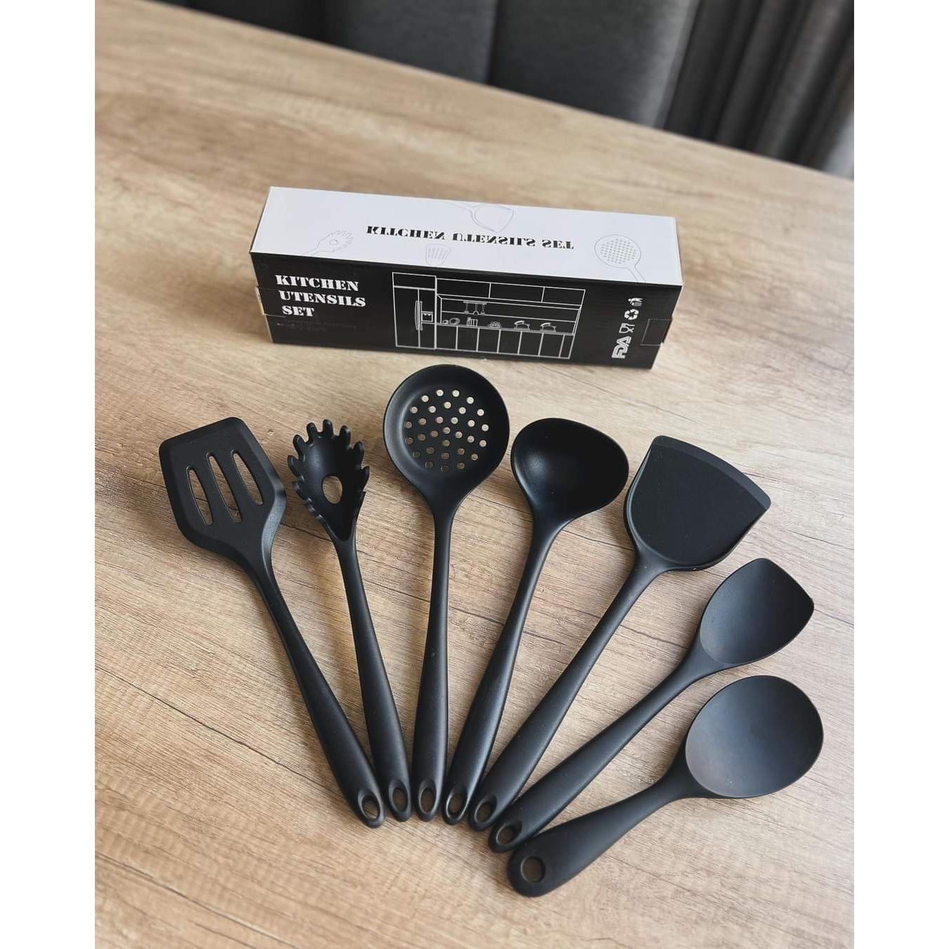 Silicone cooking utensil set of 7