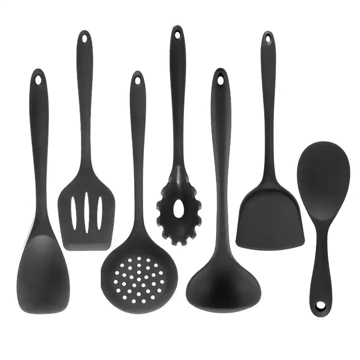 Silicone cooking utensil set of 7