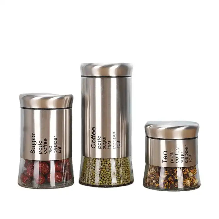 COFFEE, SUGAR, AND TEA JARS SET