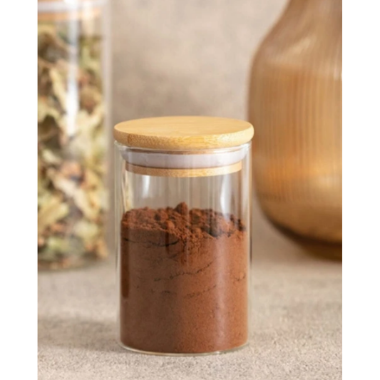 120 ML GLASS JAR WITH BAMBOO LID