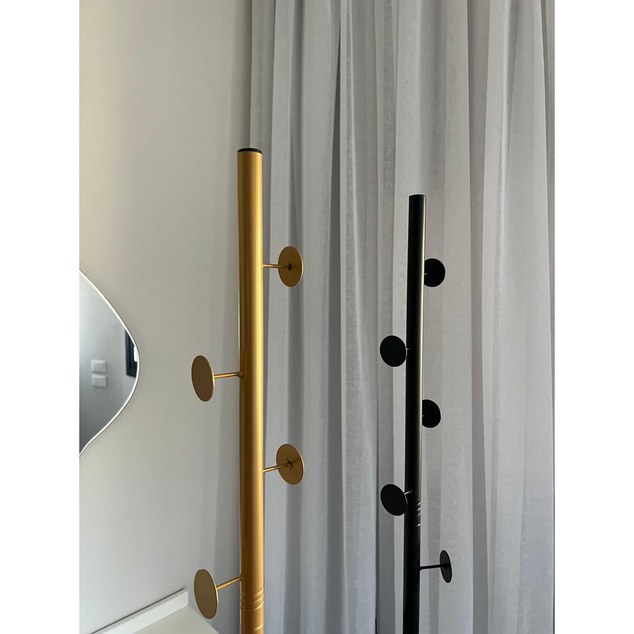 Black Metal Coat rack with marble base