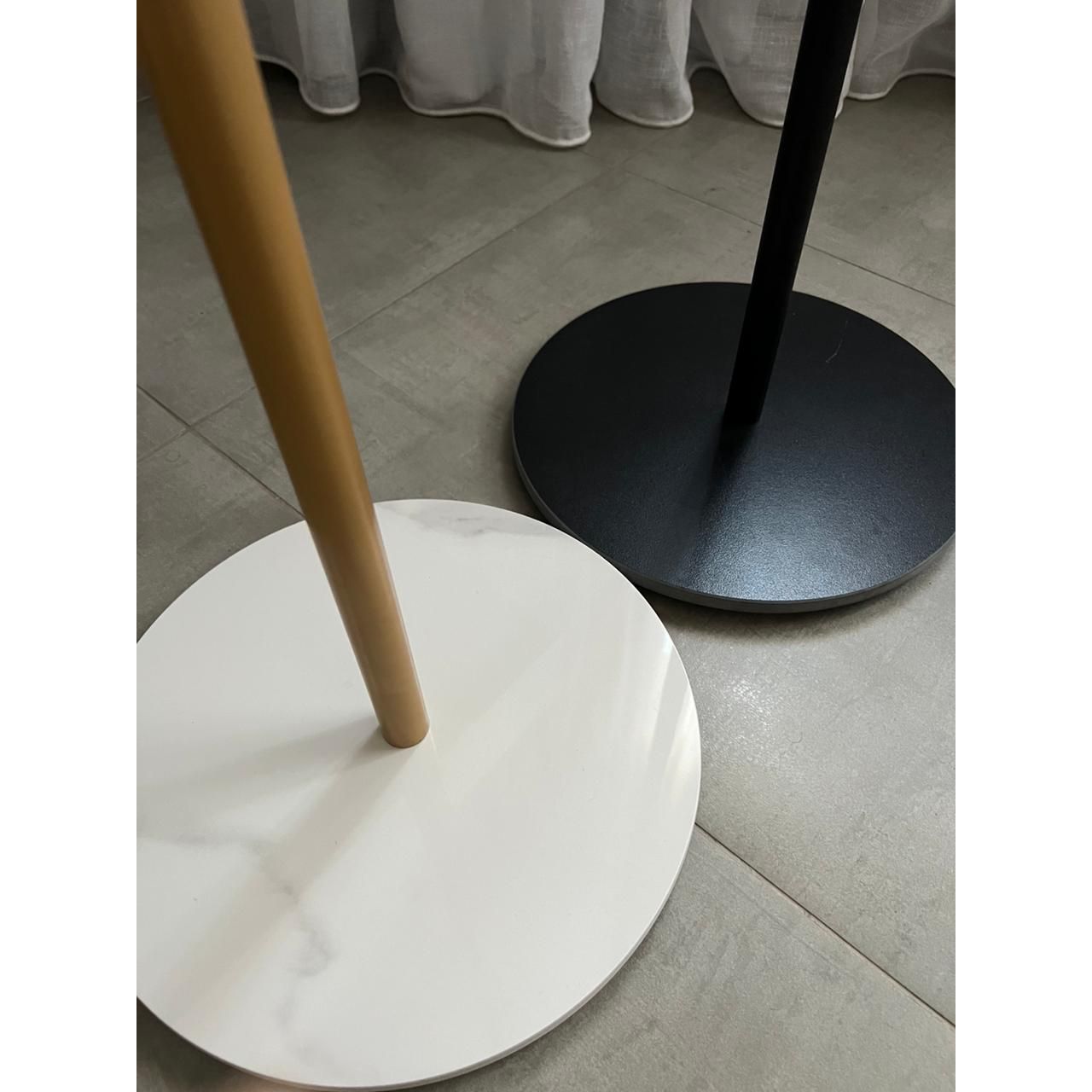 Black Metal Coat rack with marble base