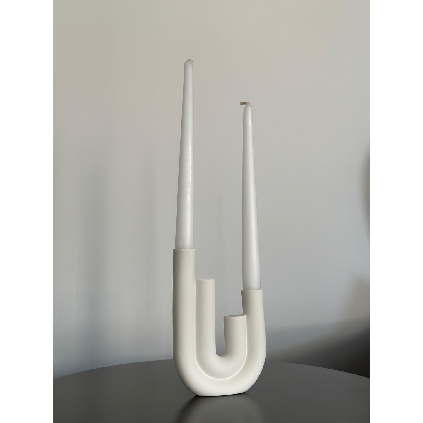 White Candlestick Holder