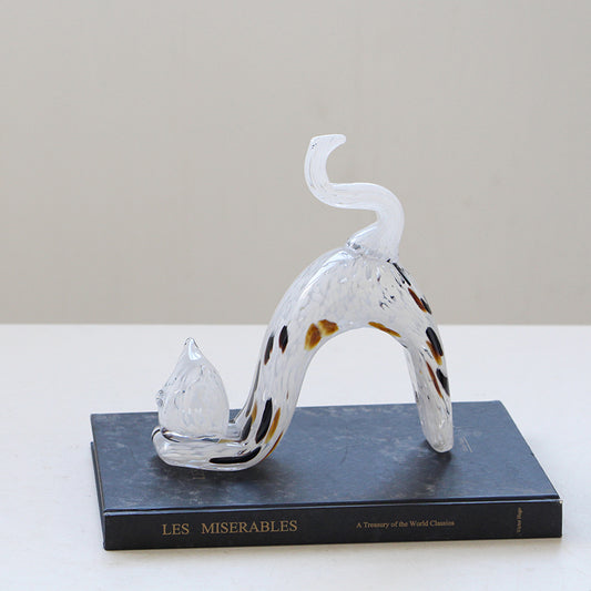 GLASS CHEETAH FIGURE