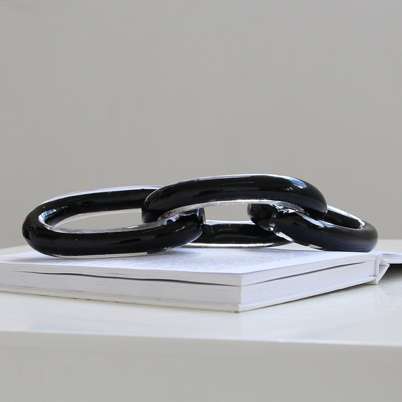 BLACK GLASS CHAIN
