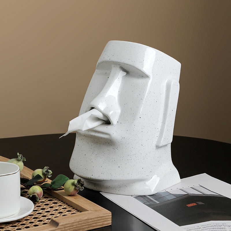 MOI STONE STATUE TISSUE BOX