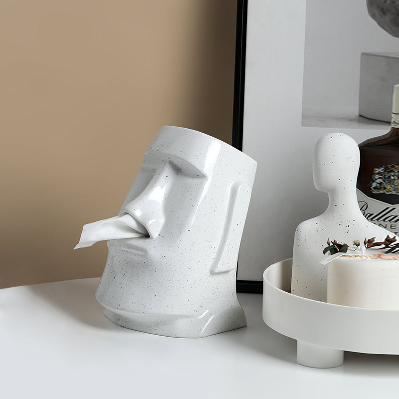 MOI STONE STATUE TISSUE BOX