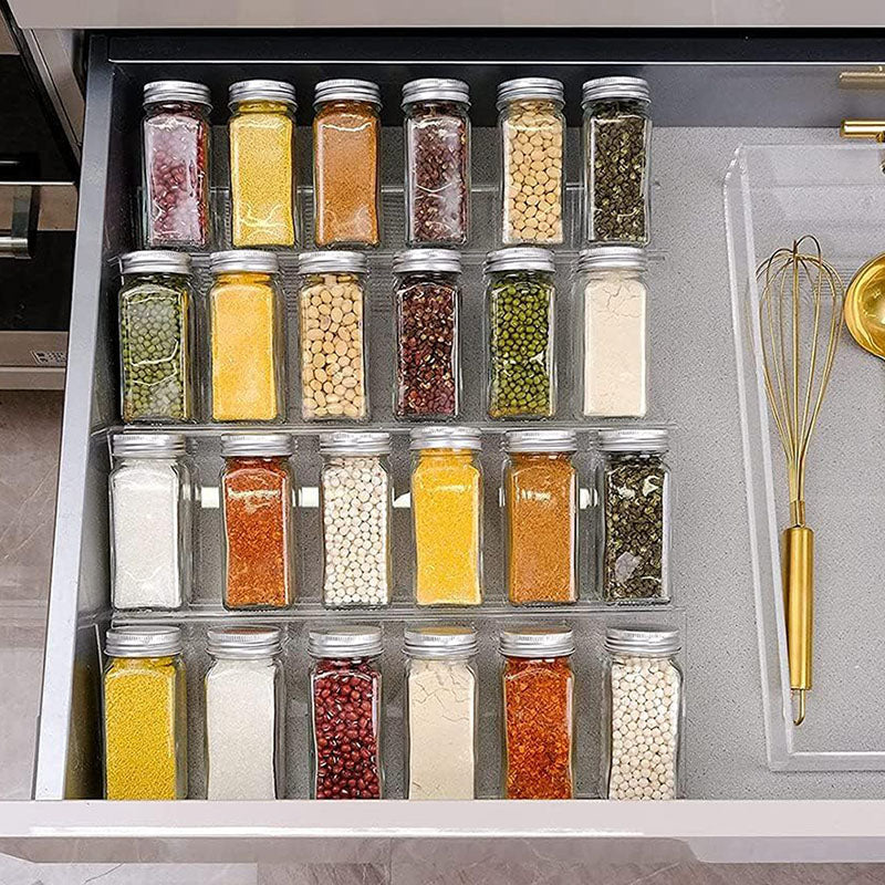 CLEAR ACRYLIC 4 TIER SPICE DRAWER ORGANIZER