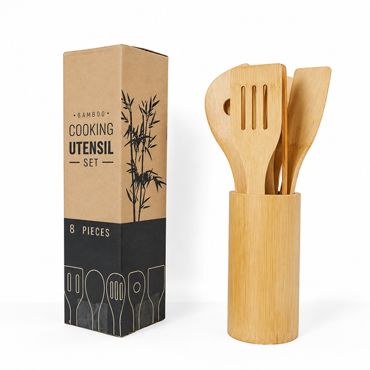 BAMBOO COOKING UTENSIL SET OF 8