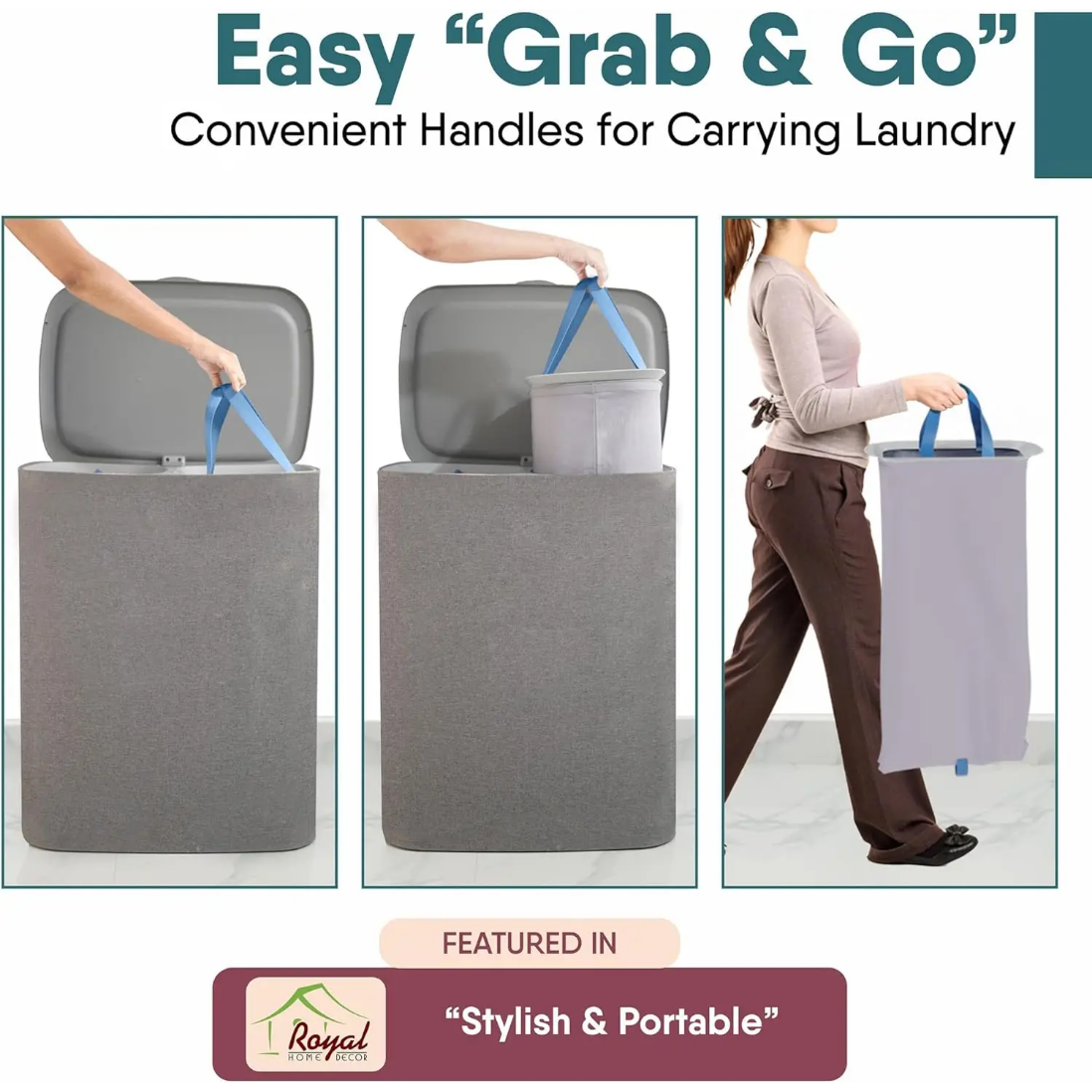 DOUBLE LAUNDRY BASKET 90 LITERS