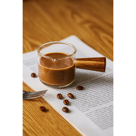 Danny Home Mini Milk & Coffee Jug With Wooden Handle 110ml